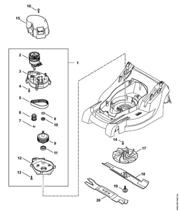 Electric motor, Blade Cordless lawn mowers (RMA) RMA 410 C Stihl