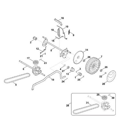 Picture of C - Chassis, height adjustment RMA 443.0 PC