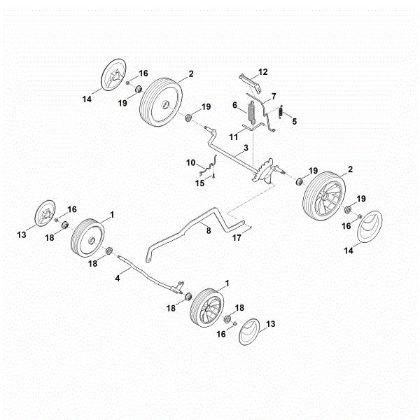 Picture of C - Chassis, height adjustment RMA 443.2 C