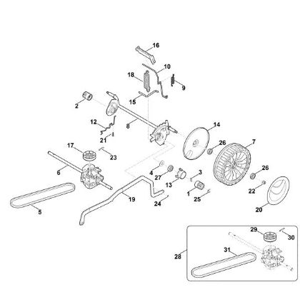 Picture of C - Chassis, height adjustment RMA 448.1 PC
