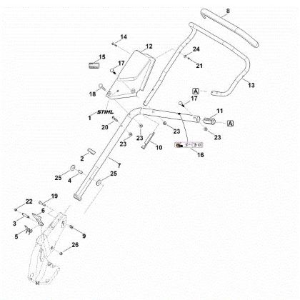Picture of B - Handle lower part RMA 765.0 V