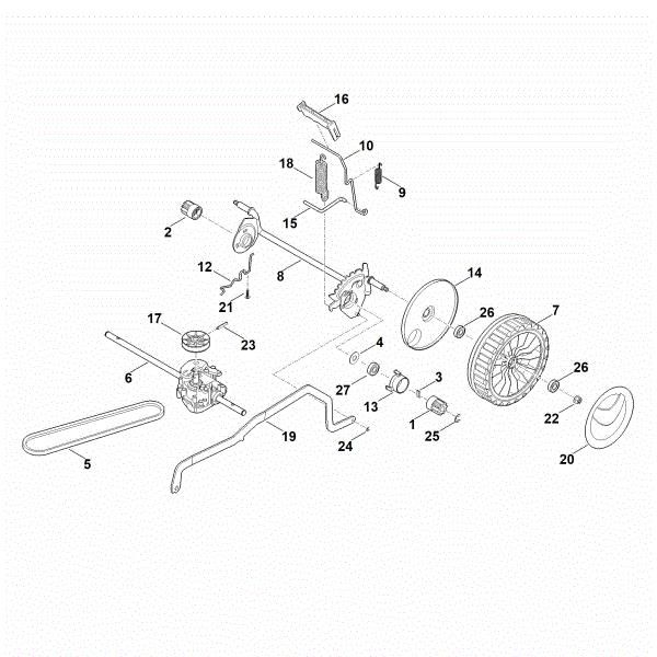 Picture of C - Rear axle, height adjustment RM 443.1 T