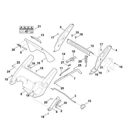 Picture of C - Frame, Height adjustment RM 545.0