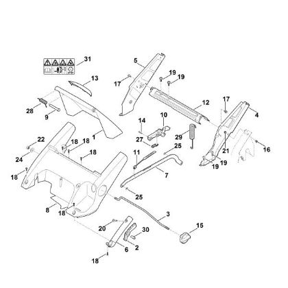 Picture of C - Frame, Height adjustment RM 545.0 VR