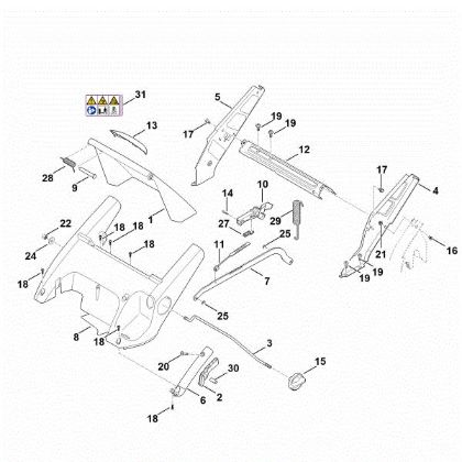 Picture of C - Frame, Height adjustment RM 545.1 V