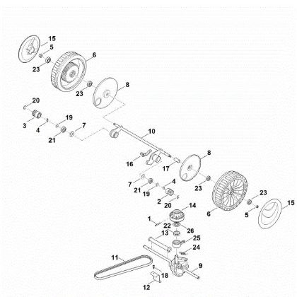 Picture of E - Shaft, Gear box RM 545.1 V
