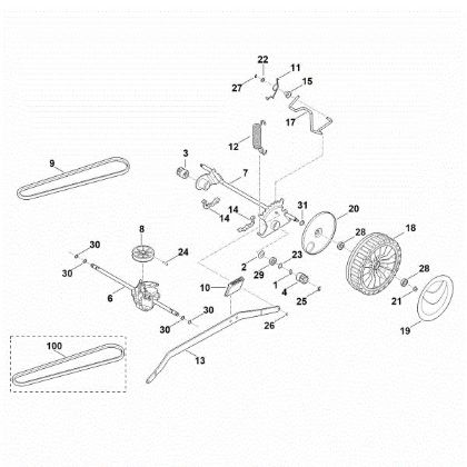 Picture of E - Shaft, Gear box RM 650.0 T