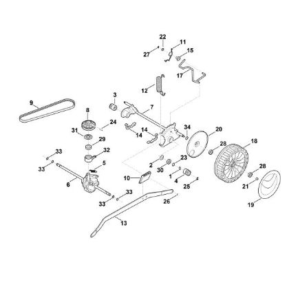 Picture of E - Shaft, Gear box RM 650.0 VE