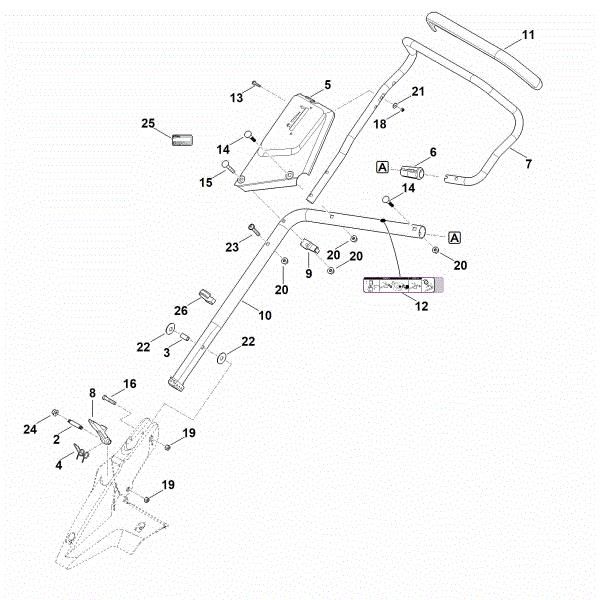 Picture of B - Handle lower part RM 650.1 VE