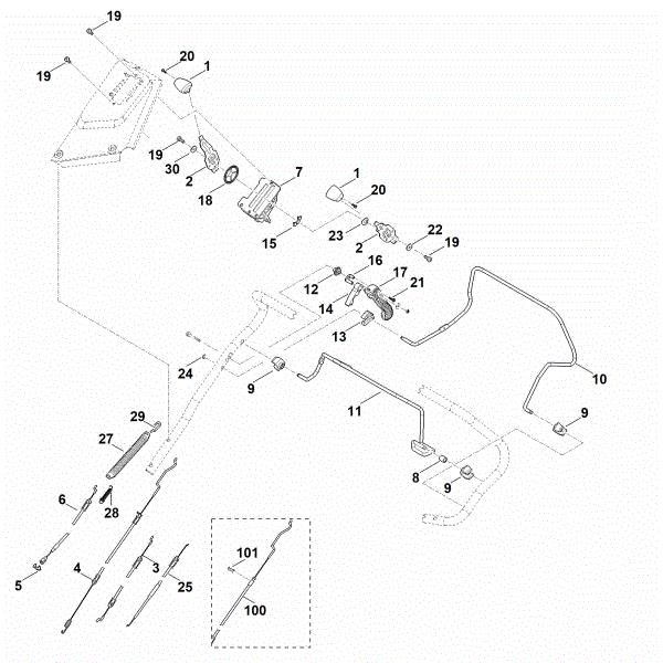 Picture of A - Handle upper part RM 655.0 VS