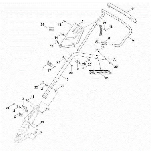Picture of B - Handle lower part RM 655.0 VS