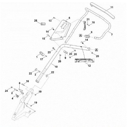 Picture of B - Handle lower part RM 655.0 YS