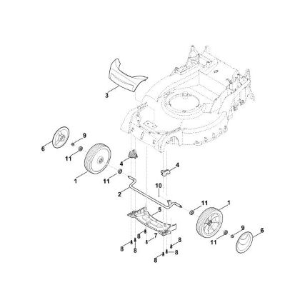 Picture of D - Front axle, cover RM 655.0 YS