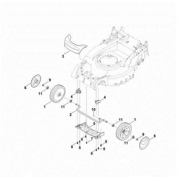 Picture of D - Front axle, cover RM 655.1 RS