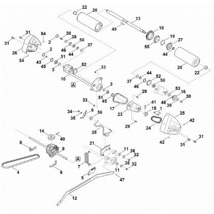 Picture of E - Shaft, Gear box RM 655.1 RS