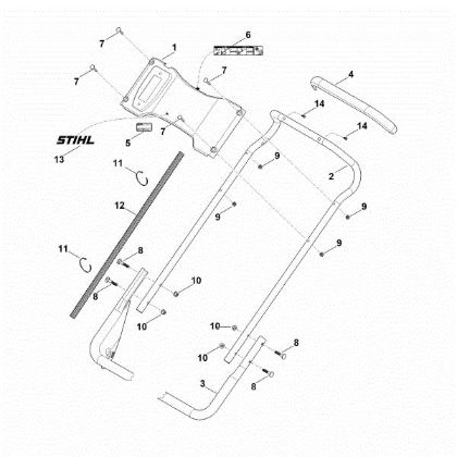 Picture of B - Handle lower part RM 756.0 YS