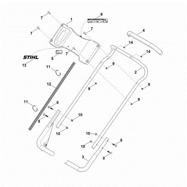 Picture of B - Handle lower part RM 756.0 YS