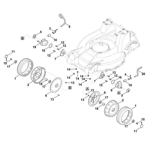 Picture of D - Front height adjustment, front wheel RM 756.0 YS