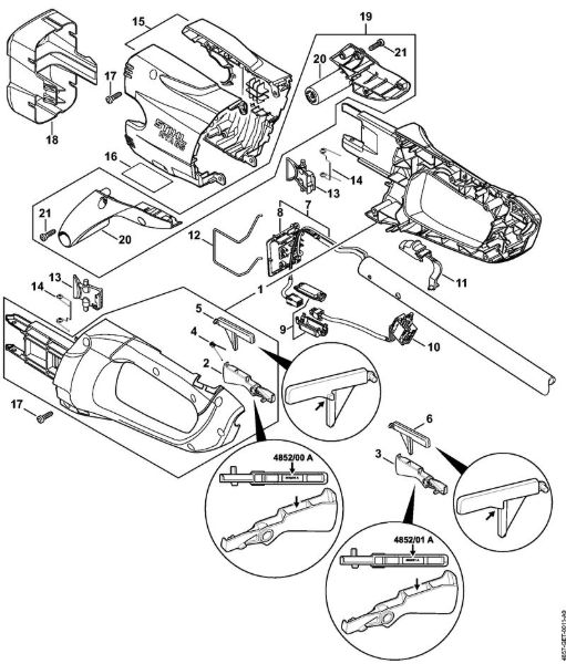 Handle housing, Cover Cordless pole pruners (HTA) HTA 85 Stihl