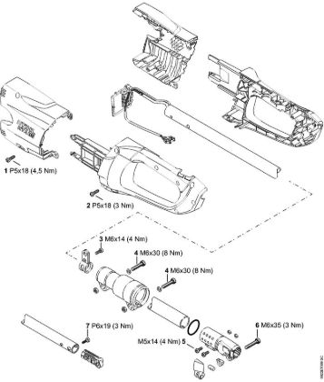 Tightening torques Cordless pole pruners (HTA) HTA 85 Stihl
