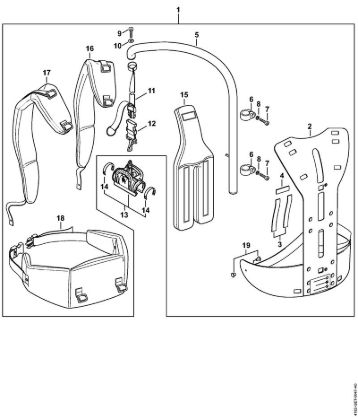 Back mounted support system RTS Pole pruners (HT) HT 100 Stihl