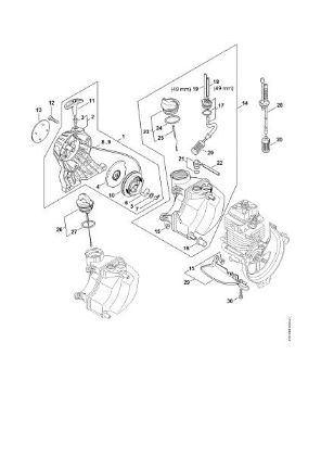 Picture of Rewind starter, Fuel tank HT 100