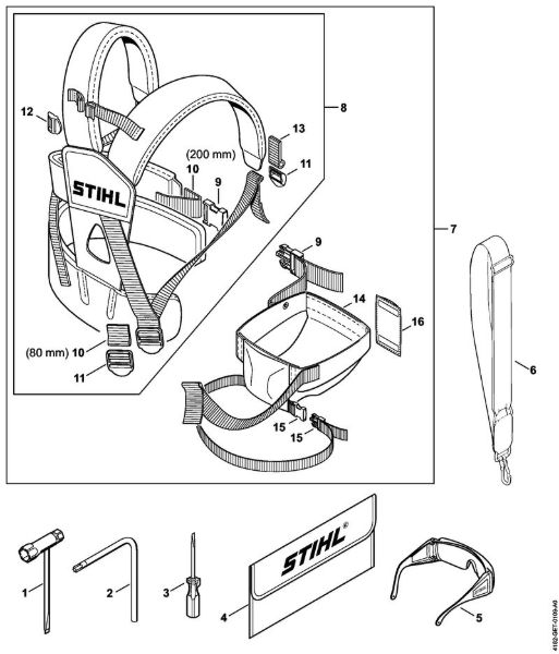 Tools, Full harness Pole pruners (HT) HT 100 Stihl