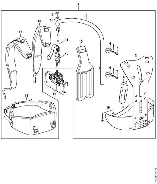 Back mounted support system RTS Pole pruners (HT) HT 130 Stihl