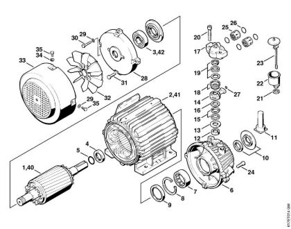 Electric motor RE 400 K, RE 401 K, Pump housing Electric pressure washers (RE) RB 400 K Stihl