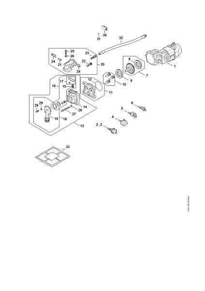 Picture of Electric motor, Connecting cable, Valve block, Pump RE 100.0 PLUS CONTROL