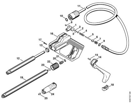 Spray gun, Spray lance/wand Electric pressure washers (RE) RE 102 KM Stihl