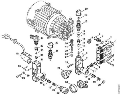 Regulation valve block Electric pressure washers (RE) RE 106 K Stihl