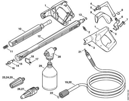 Spray gun, Spray lance/wand (05.2007) Electric pressure washers (RE) RE 107 Stihl