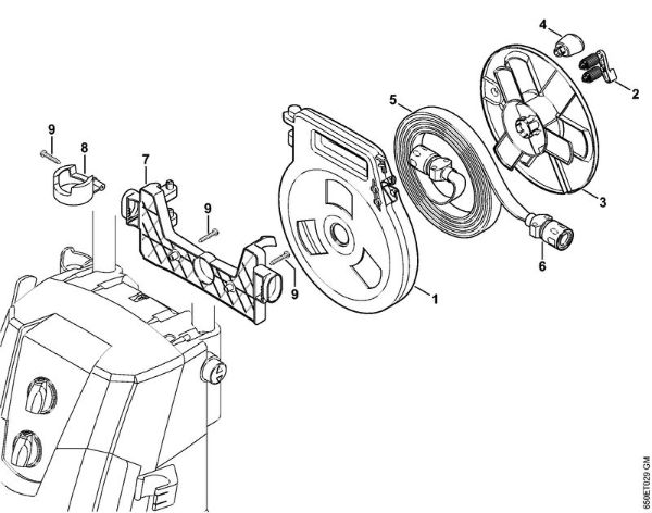 Flat hose with reel Electric pressure washers (RE) RE 108 Stihl