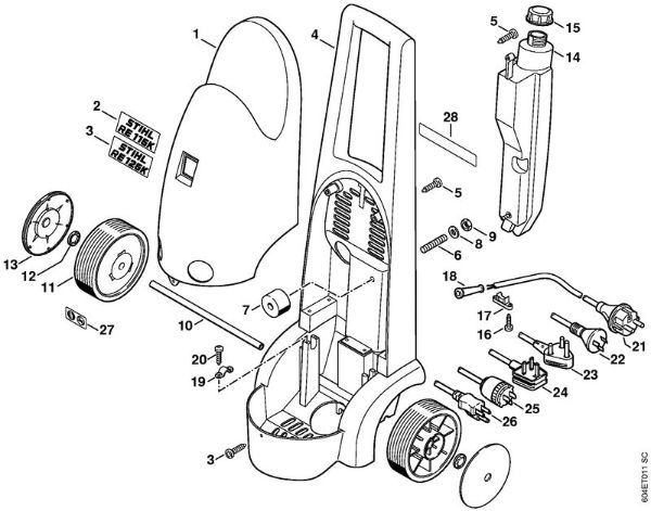 Machine cover Electric pressure washers (RE) RE 115 K Stihl