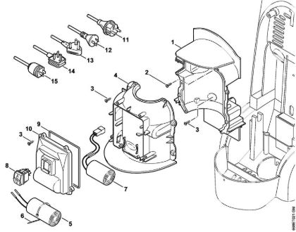 Cover, Switch housing Electric pressure washers (RE) RE 116 K Stihl