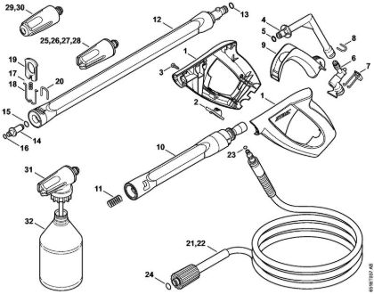 Spray gun, Spray lance/wand Electric pressure washers (RE) RE 118 Stihl