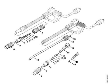 Spray gun, Spray lance/wand Electric pressure washers (RE) RE 120 K Stihl