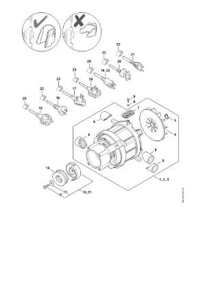 Picture of Electric motor, Connecting cable RE 130 PLUS