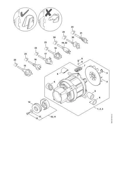 Picture of Electric motor, Connecting cable RE 130 PLUS