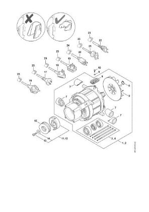 Picture of Electric motor, Connecting cable RE 130 PLUS
