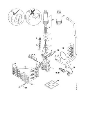 Picture of Pump, valve block RE 130 PLUS