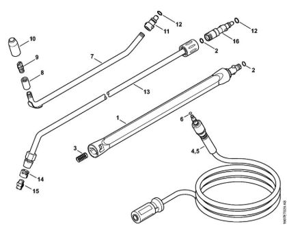 Spray lance/wand, High-pressure hose    06/2019 Electric pressure washers (RE) RE 143 Stihl