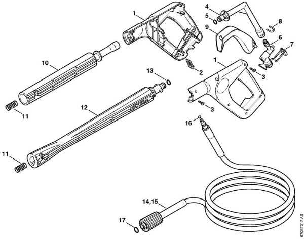 Spray gun, Spray lance/wand Electric pressure washers (RE) RE 161 K Stihl
