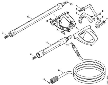 Spray gun, Spray lance/wand Electric pressure washers (RE) RE 162 PLUS Stihl