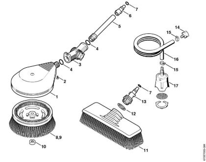 Washing brush, Suction hose Electric pressure washers (RE) RE 162 PLUS Stihl