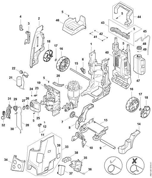 Picture of Chassis, Air baffle, Shroud, Switch housing RE 170 RE 170
