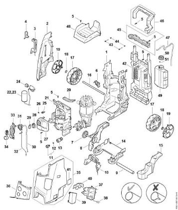 Picture of Chassis, Air baffle, Shroud, Switch housing RE 170 PLUS RE 170 PLUS