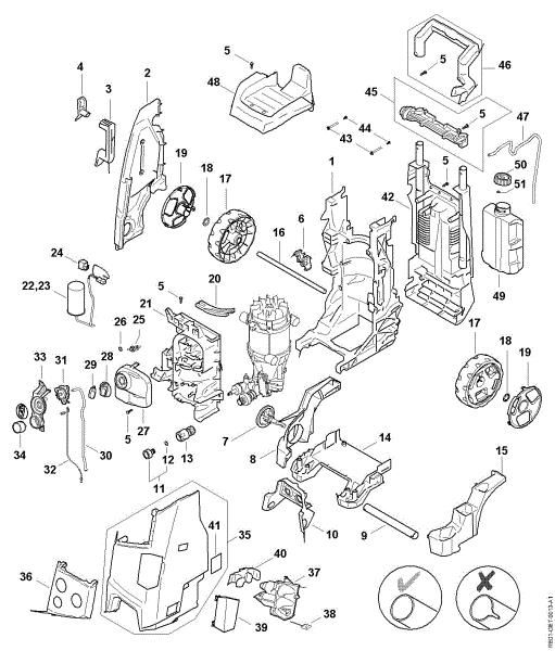 Picture of Chassis, Air baffle, Shroud, Switch housing RE 170 PLUS RE 170 PLUS
