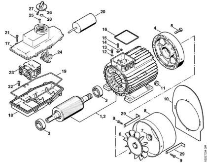 Electric motor, Switch housing Electric pressure washers (RE) RE 270 K Stihl